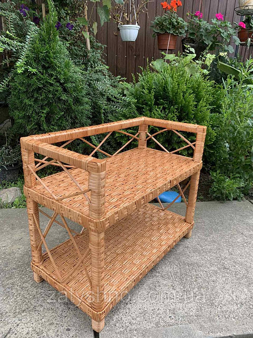 Этажерка плетеная из лозы на 2 полки Киев - изображение 5