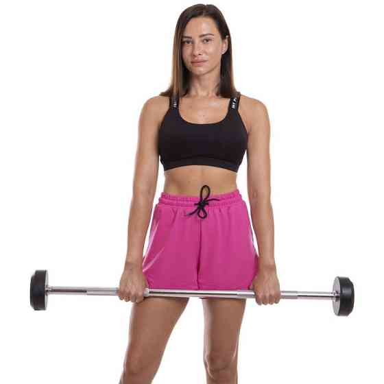 Штанга фіксована пряма гумова Zelart 2685-10 довжина 95 см 10 кг Київ