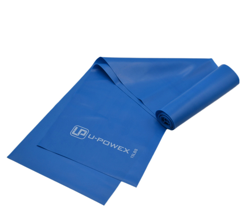 Стрічка-еспандер для фітнесу та реабілітації U-POWEX Fitness band 0.4мм. (6.8 кг) Blue Каменское - изображение 5