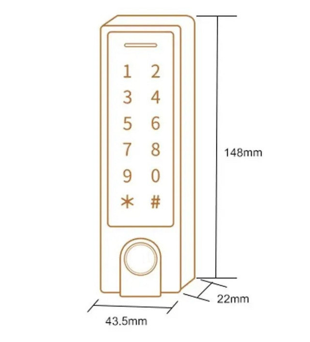 Біометричний контролер доступу Bluetooth із клавіатурою SEVEN CR-7477BF MIFARE Київ - фото 7