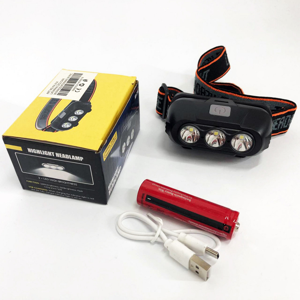 Фонарик светодиодный на голову, Тактический фонарь с красным светом на каску Налобный фонарь голову MQ-31 Львов - изображение 10