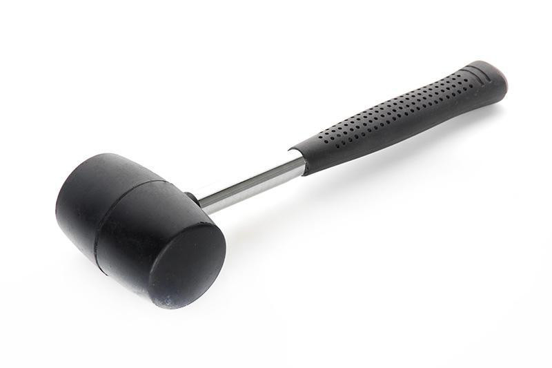 Киянка гумова чорна з металевою рукояткою 680г Харків - фото 1