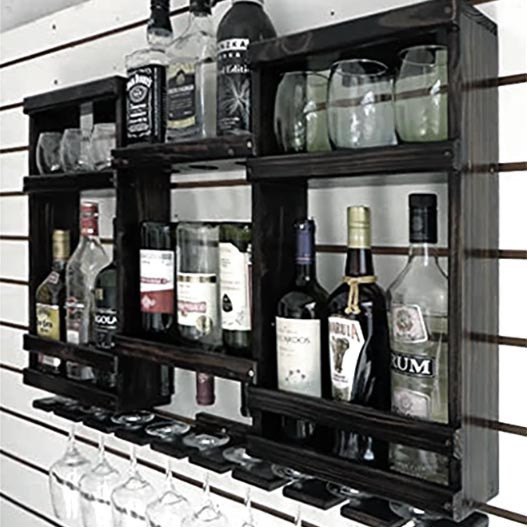 Настінна винна полиця "Номорі" венге Миколаїв - фото 1