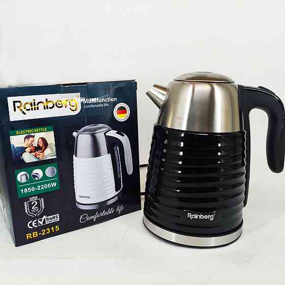 Найкращий чайник Rainberg RB-2315 1.8л 2200Вт, Електрочайник на кухню, Ергономічний електричний чайник RX-24 Львів