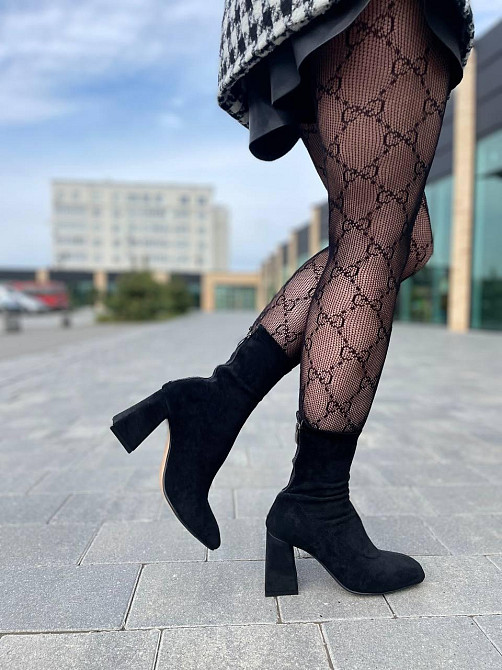 Без бренда Черевики жіночі SEE SEVEN 1159 чорні (весна-осінь, замша/велюр натуральна) (5402) 38 Коломия - фото 5