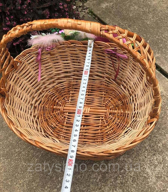 Пасхальний кошик плетений з прикрасою Київ - фото 9