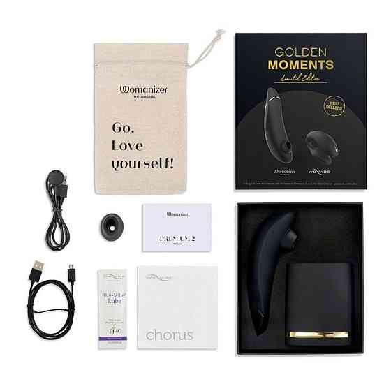 Премиальный подарочный набор Golden Moments: Womanizer Premium и We-Vibe Chorus Black Sex Aura Киев