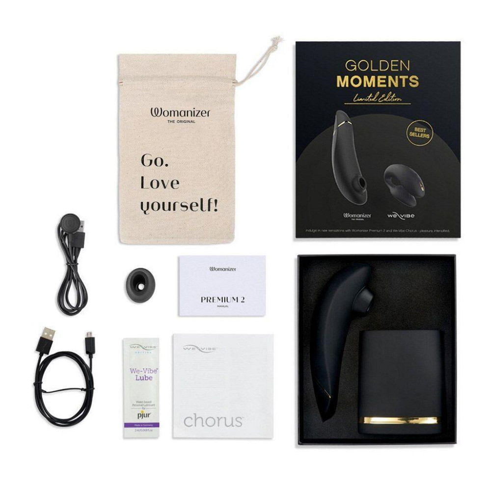 Премиальный подарочный набор Golden Moments: Womanizer Premium и We-Vibe Chorus Black Sex Aura Киев - изображение 5