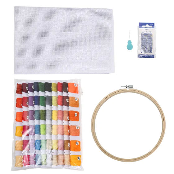 Набор ниток и иголок для шитья, нитки и иголки, обруч для вышивки крестом Каменец-Подольский