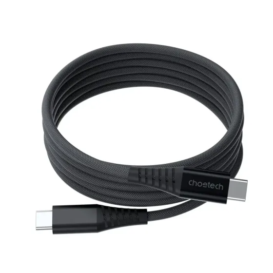 Кабель Choetech XCC-1052 Black USB-C to USB-C Magnetic PD3.1 240W 1.2m (43-00129) Киев