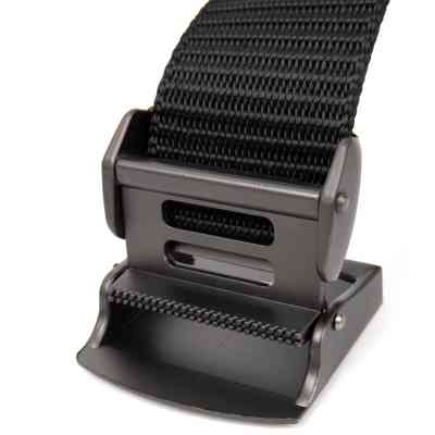 Ремень Vintage Текстильный с серебристой пряжкой Черный (20541) Винница