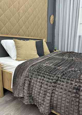 Плед-покривало Кубик 200х220 см (+-10см) Темно-сірий (87-227) Київ