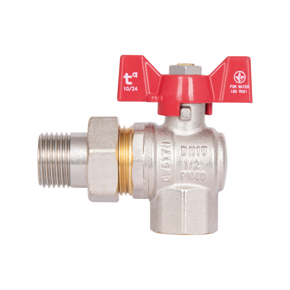 Кран кульовий "Американка" Thermo Alliance Standart кутовий 1/2" ВЗ SD222W15 Київ - фото 17