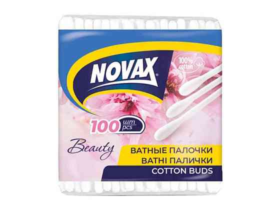 Палички ватні п/е пакет 100 шт. ТМ NOVAX   Solmir Київ