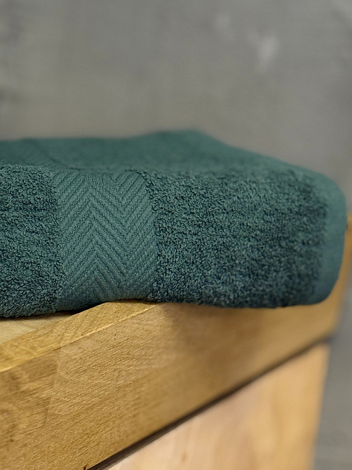 Ecotton Рушник Ecotton 50х80 см махровий зеленого кольору Dark Green Коломия - фото 2