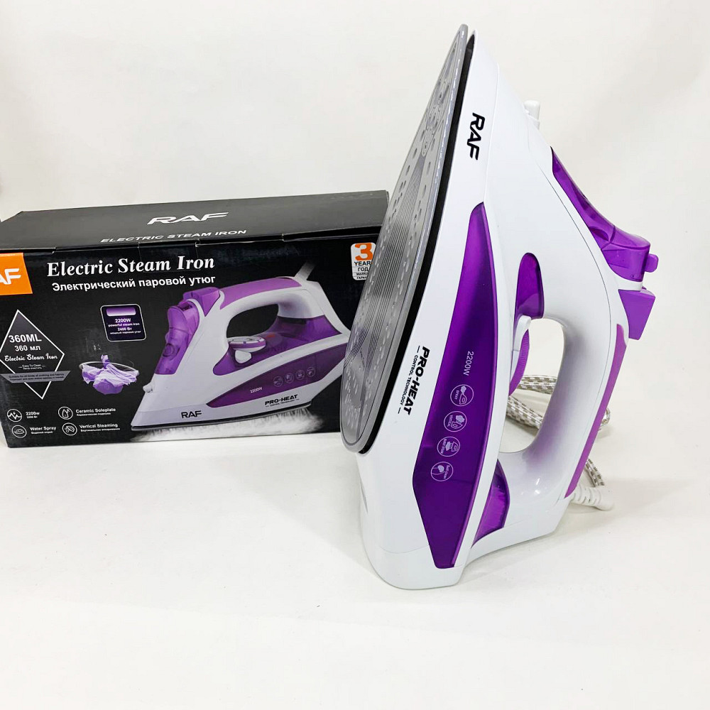 Утюг керамический антипригарный RAF, Утюг для глажки стрелок на брюках Электрический для глажки MP-56 Львов - изображение 5