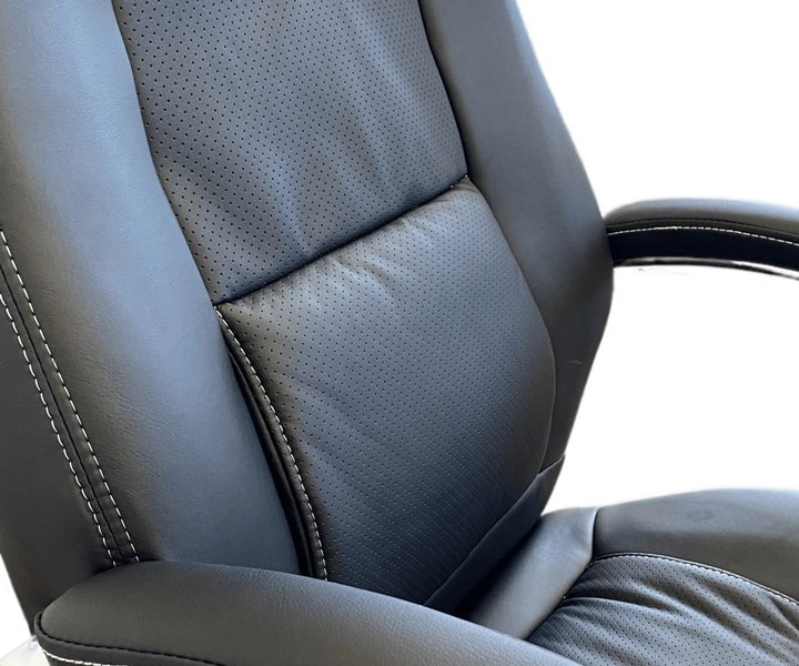 Офисное кресло руководителя Tehforward Gector хром Anyfix Черный Киев - изображение 2