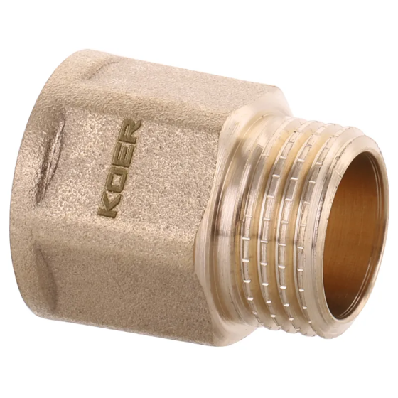 Подовжувач Koer WM.E06-20.WN - 1/2 "20мм Без нікелю (KR3010) Київ