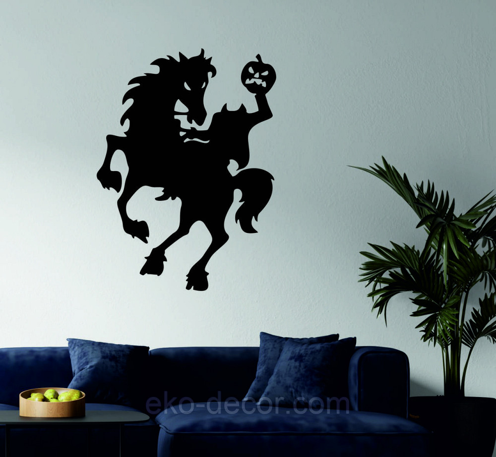 Декоративне настінне Панно «Всадник без голови», Декор на стіну 110*81 см, Чорний Київ - фото 2