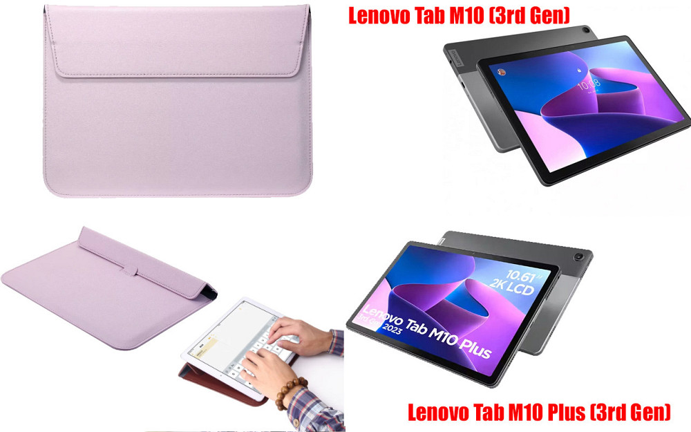 Чохол-конверт VitoCase для Lenovo Tab M10 (3rd Gen), M10 Plus (3rd Gen), з функцією підставки для планшета Фіолетовий Київ - фото 1