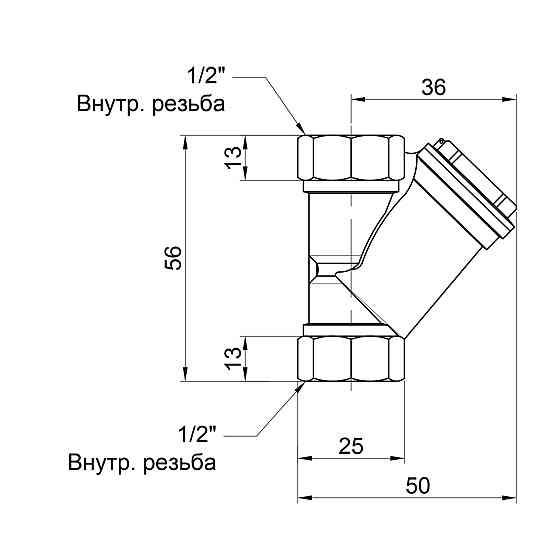 Фільтр грубого очищення Thermo Alliance Base 1/2" ВВ для води косий SD124W15 Київ