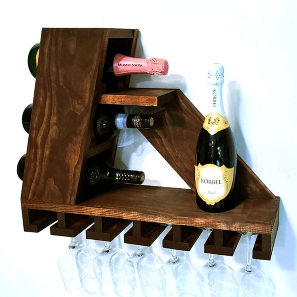 Настінна винна полиця "Імабарі" латте Миколаїв - фото 1