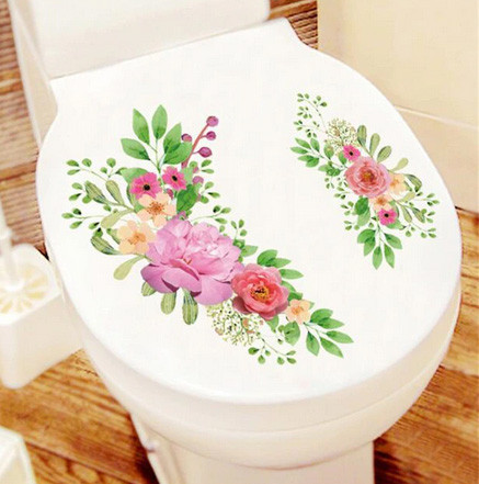 Наклейка декоративна на унітаз Квіти Київ - фото 1