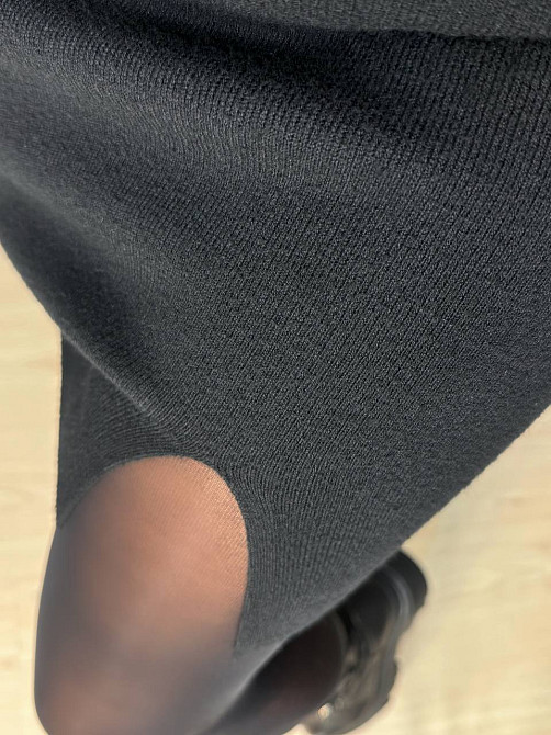 Спідниця жіноча My Fashion 6808-48 в’язана коротка з розрізом, чорний, one size Київ - фото 15