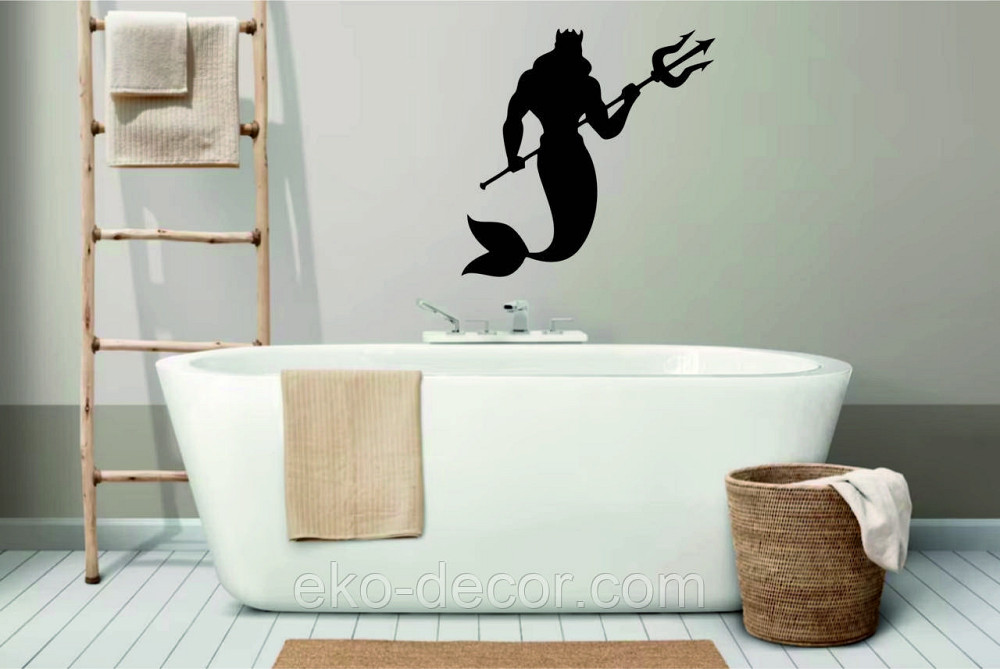 Декоративное настенное 3D Панно «Морской царь» Декор на стену с объемом 70*68 см, Черный Киев - изображение 3