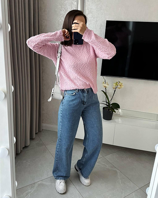 Женский уютный свитер свободного кроя хлопок 40%, полиэстер 60% Одесса - изображение 3