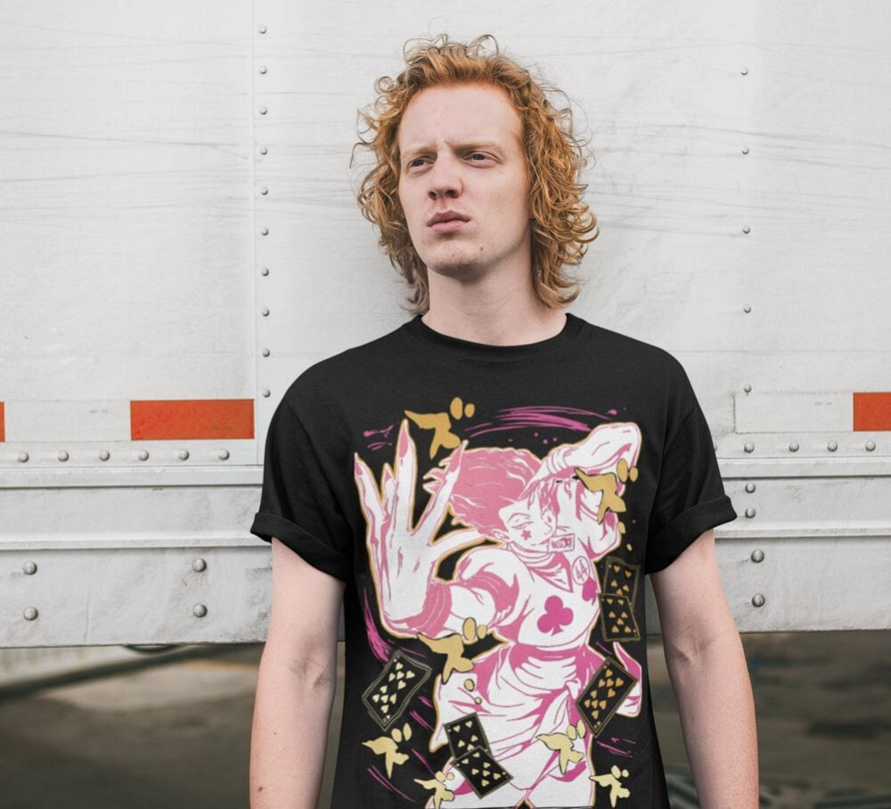 Футболка чоловіча з аніме принтом Мисливець × Мисливець оверсайз (S/M/L) Чорний AnimeJ1169 Дніпро - фото 3