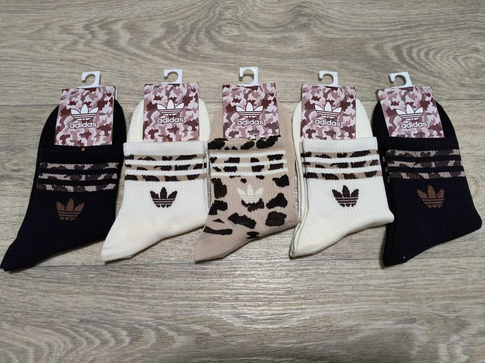Женские носки средней высоты из хлопка в наборе (5 штук) Adidas. Размер 36-41 Киев - изображение 8