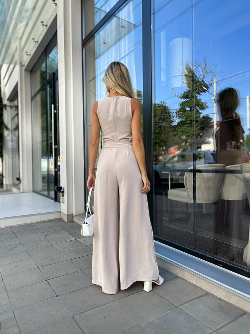 Женский комбинезон с широкими брюками Vita 50-52, Бежевый Киев - изображение 5