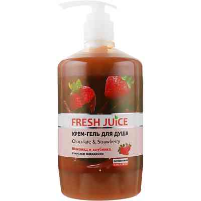 Гель для душа Fresh Juice Chocolate & Strawberry 750 мл (4823015936142) Винница