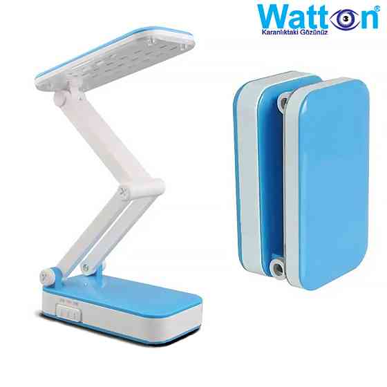 Акумуляторна настільна лампа Watton WT-006 світлодіодний світильник трансформер працює 10 годин Блакитний Кам'янець-Подільський