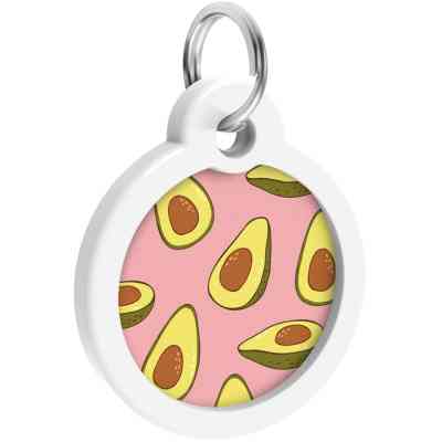 Адресник для животных WAUDOG Smart ID с QR паспортом "Авокадо 2", круг 30 мм (230-0211) Винница