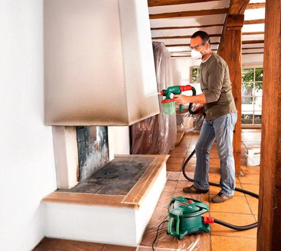 Професійний електричний фарборозпилювач Bosch PFS 5000 Е : 1200 Вт, нанесення фарби 3 м²/хв, контейнер 1 л Київ