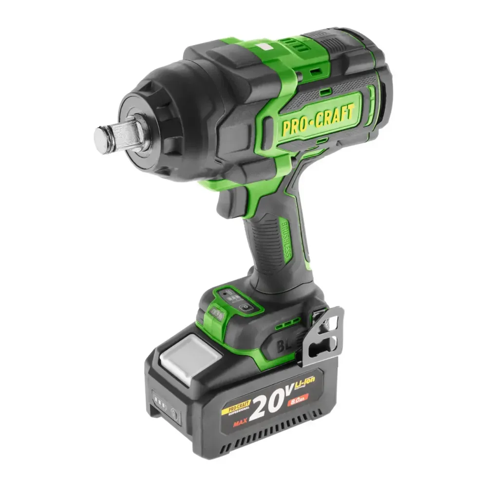 Гайковерт акумуляторний безщітковий інструмент Procraft PWA90,Безщітковий гайковерт з 1 АКБ та ЗП  3/4" на 1/2"  20 В 8 А  год Львів - фото 7