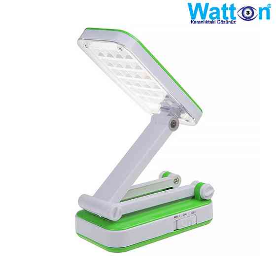 Акумуляторна настільна лампа Watton WT-006 світлодіодний світильник трансформер працює 10 годин Зелений Кам'янець-Подільський