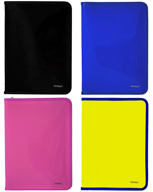 Папка на блискавці A4 "Norma" об'ємна 3 см. кольорова, 5098-21N, шт Київ - фото 1