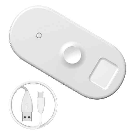 БЗП Baseus Smart 3in1 Wireless Charger For Phone+Watch+Pods White Київ