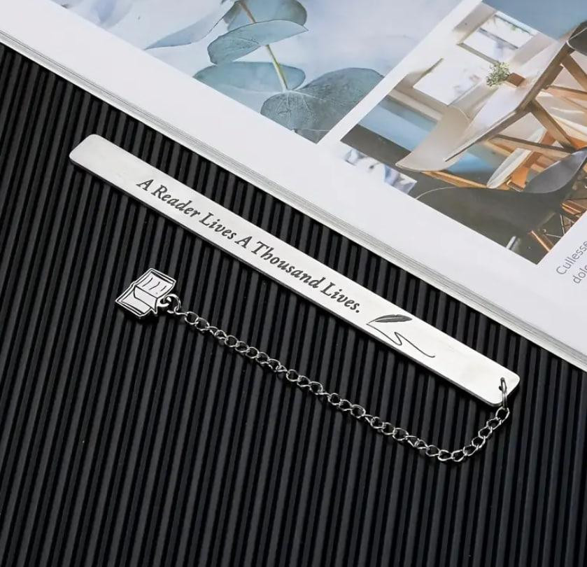 Металева закладка – креативний подарунок для книголюбів | Закладка для книг "A reader lives a thousa Київ - фото 3