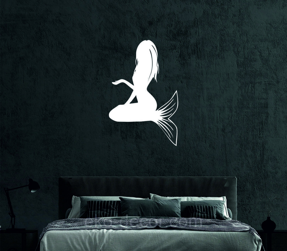 Декоративное настенное 3D Панно «Русалочка» Декор на стену с объемом 70*49 см, Белый Киев - изображение 4