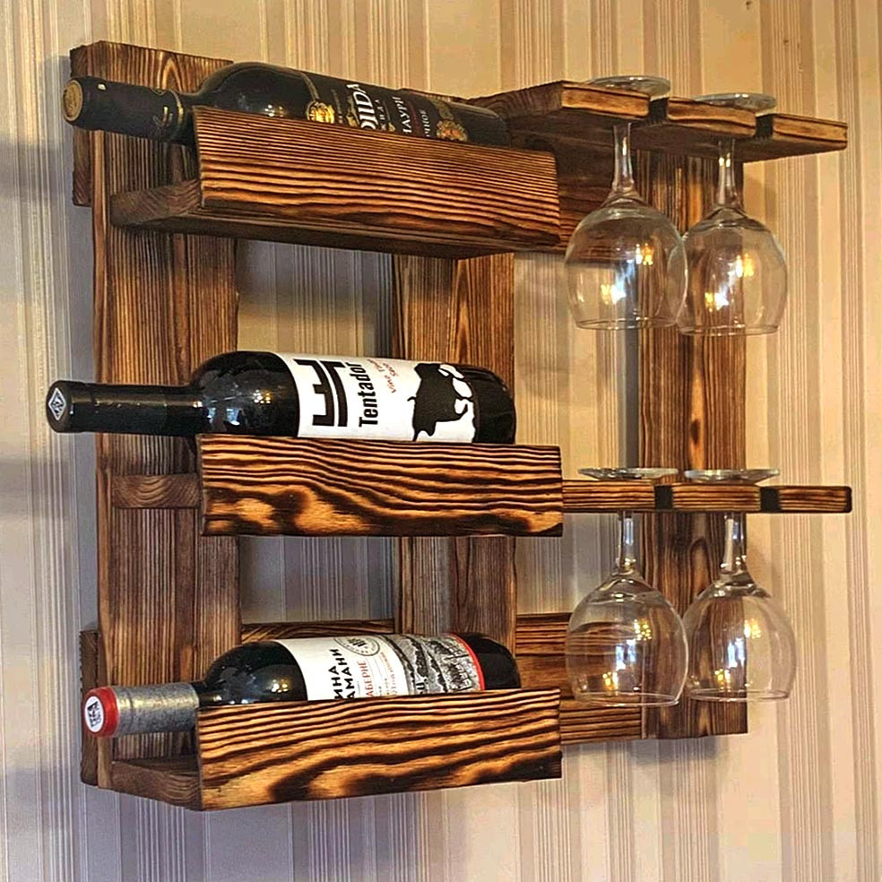 Настінна винна полиця "Такіно" трюфель Миколаїв - фото 1