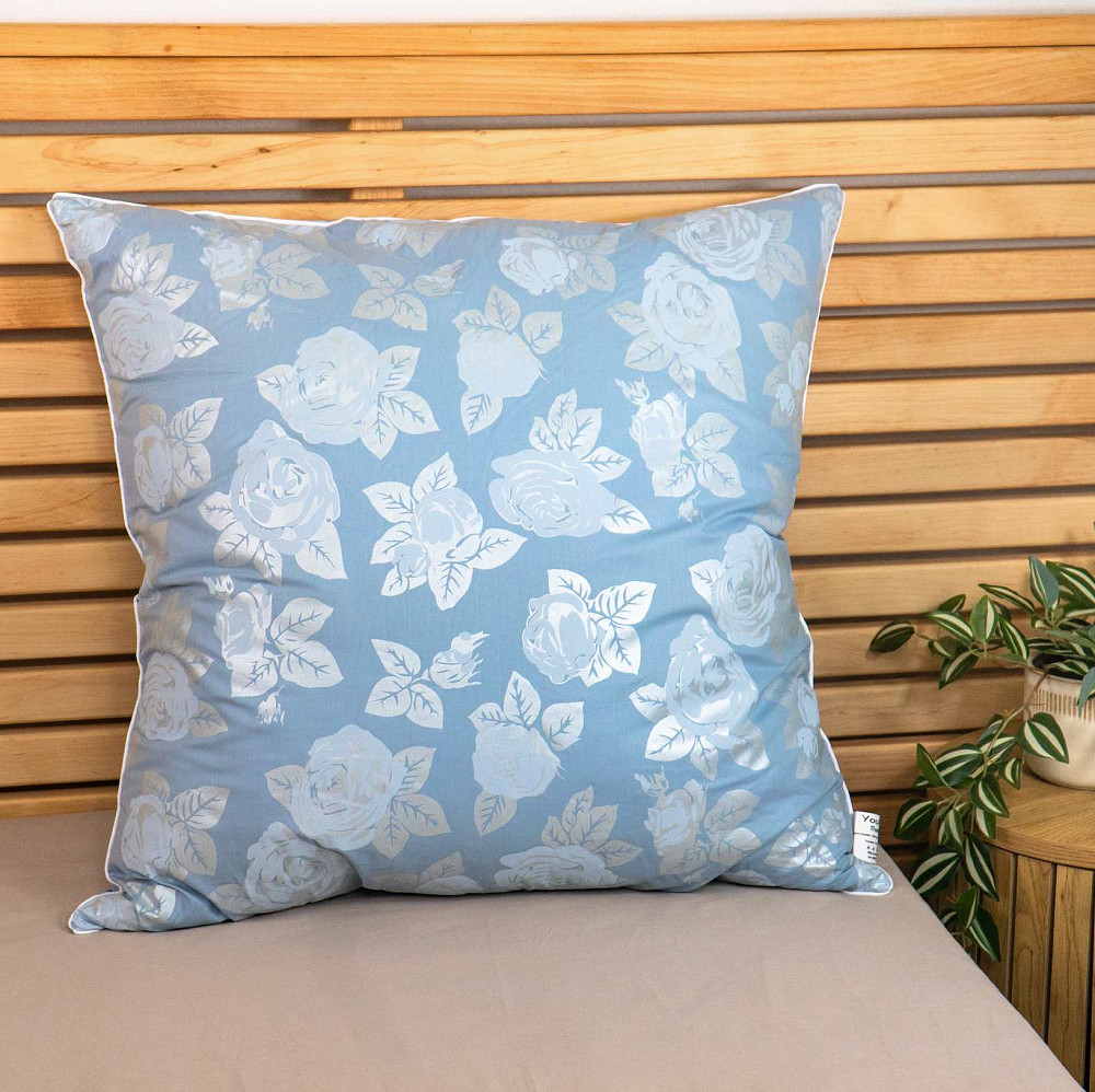 Подушка из Холлофайбера - Синтепух YouStar - упругая 50x50 см (Голубой) Сумы - изображение 1