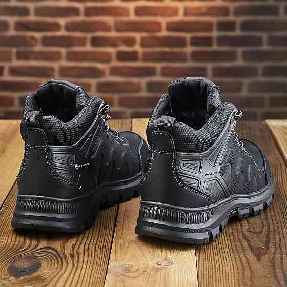 Чоловічі теплі зимові стильні черевики з натуральної шкіри та хутра артикул 115/1 Харків