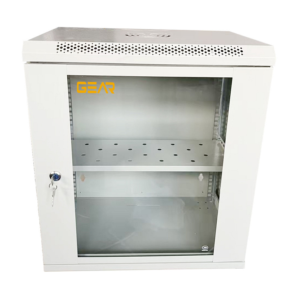 Шкаф настенный серверный GEAR 12U 600x600х600 мм серый с полкой (GWMSN-12U-600-600G) Киев - изображение 2