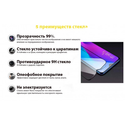 Скло захисне BeCover Vivo Y1S Black (706484) Вінниця - фото 3