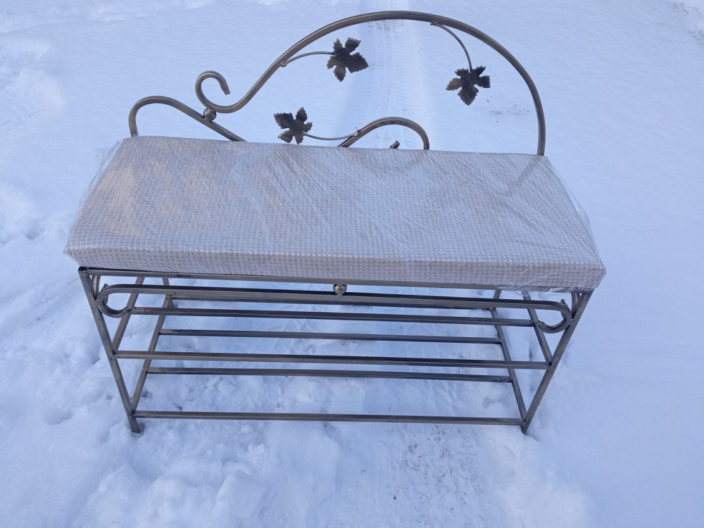 Передпокій банкетка пуфик пуф кований великий зі спинкою M-074 Київ - фото 8