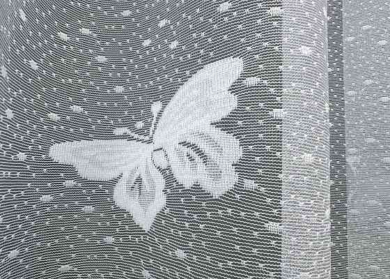 Тюль VR-Textil 1560т Метелики Жакард Білий 300х270 см (42-0468) Київ